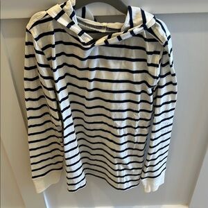 Striped Kids Hoodie - Black and White